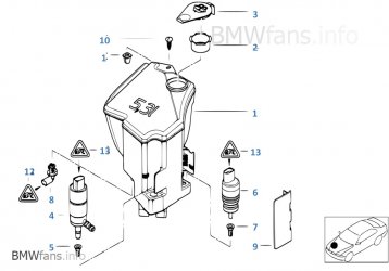 BMW E46/E36 Waschwasserpumpe wechseln 