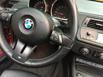 BMW Z4 e85 - Lederlenkrad mit Multifunktionstasten *** sehr guter Zustand  ***