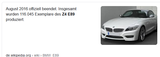  Cifras de ventas E89 vs. E85/E86 / evolución de precios |  zroadster.com - La comunidad alemana BMW Z.