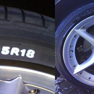 Schrift auf Reifen