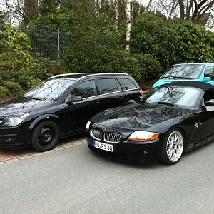 ....und hier mit meinem Winterauto zusammen.....