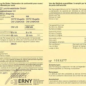 Eignungsbescheinigung
