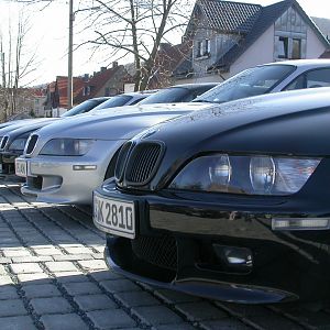 6 coupés in reih und glied ...