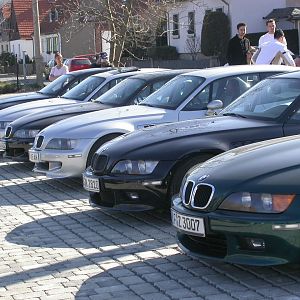 6 coupés in reih und glied ...