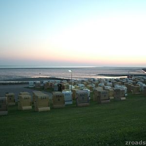 Büsum bei Sonnenuntergang