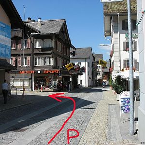 Parkplatz Andermatt CH Party-Tour 2006
