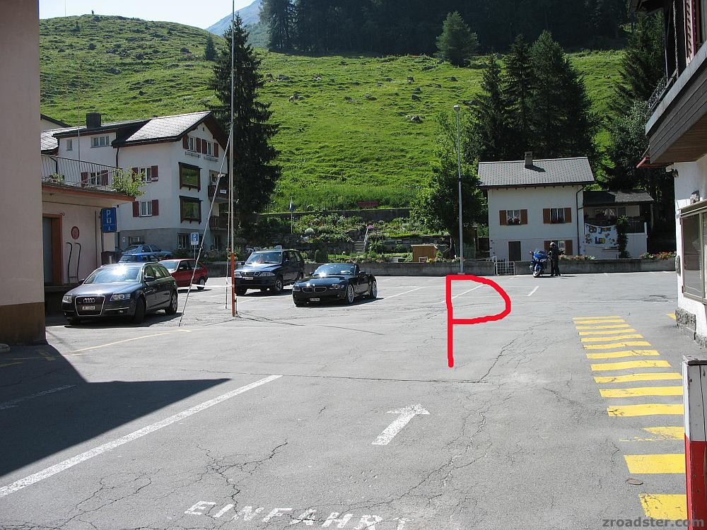 Parkplatz Andermatt CH Party-Tour 2006