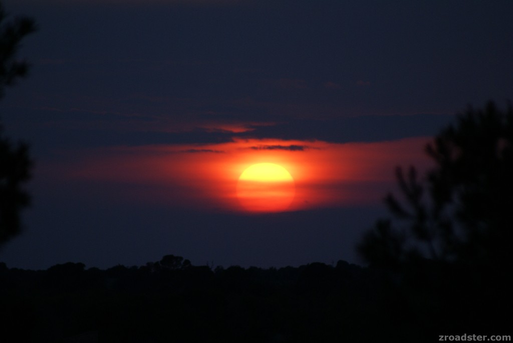 sun goes down